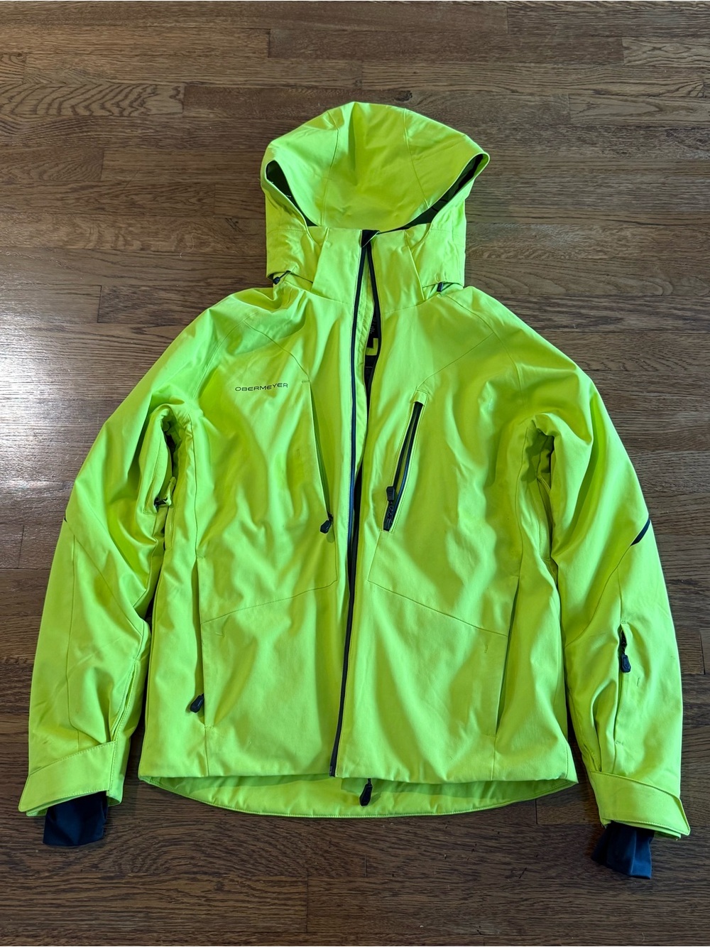 Obermeyer Men’s Small Neon Hooded Ski Jacket - Great for teens